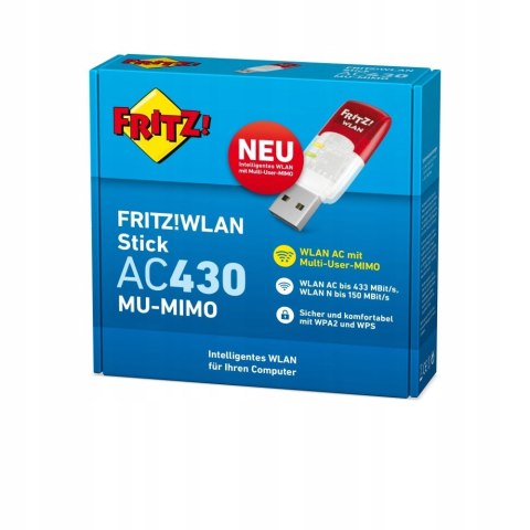 KARTA SIECIOWA FRITZ! WLAN Stick AC 430 MU-MIMO 433 Mbit/s