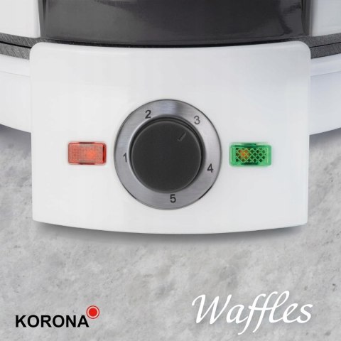 KORONA 41007 Gofrownica w kształcie serca Ø 20 cm 1000 W biała