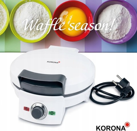 KORONA 41007 Gofrownica w kształcie serca Ø 20 cm 1000 W biała