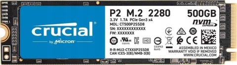 Dysk SSD Crucial P2 500GB M.2 NVMe CT500P2SSD8