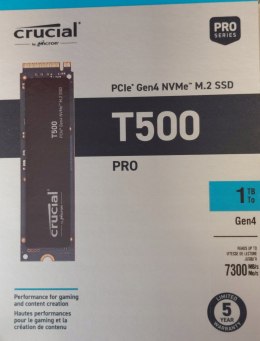 Dysk SSD M.2 NVMe Crucial T500 1TB 2280 PCIe 4.0 CT1000T500SSD8