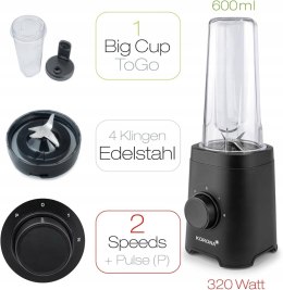 Korona 24500 smoothie Maker | z 2 poziomami mocy i funkcją pulsu