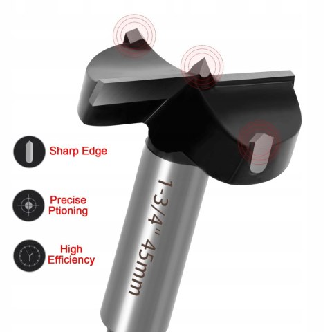 ASNOMY WIERTŁA FORSTNER ZE STALI WOLFRAMOWEJ