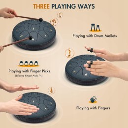 CAHAYA Stalowy bęben językowy 6 cali 11 tonów: stalowy instrument