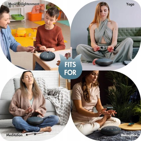 CAHAYA Stalowy bęben językowy 6 cali 11 tonów: stalowy instrument