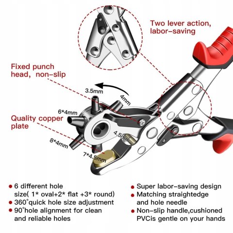 Dziurkacz AIRAJ PRO do skóry