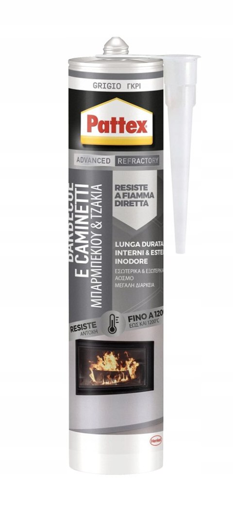 Klej uszczelniający Henkel - Pattex Grill i Kominek Szary 500 g. 1969152