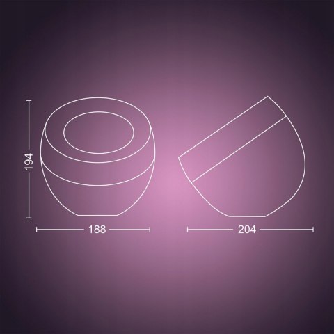 Lampka biurkowa Philips Hue Iris biały moc do 8,1 W