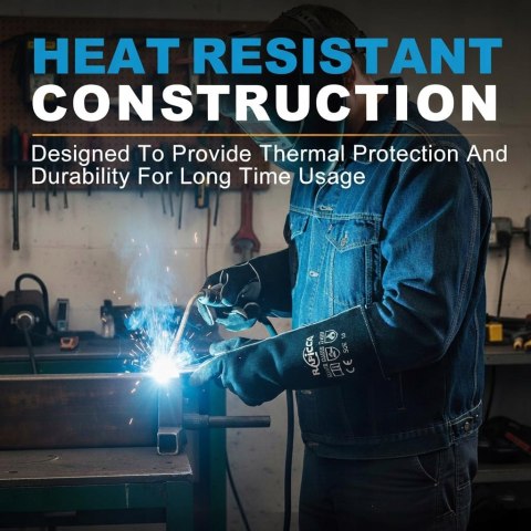 RAPICCA Rękawice spawalnicze, żaroodporne, ognioodporne, skórzane