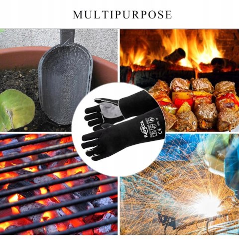 RAPICCA Rękawice spawalnicze, żaroodporne, ognioodporne, skórzane