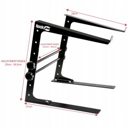 RockJam RJLP1 Regulowany Stojak Na Laptopa Czarny Kontroler DJ SOLIDNY