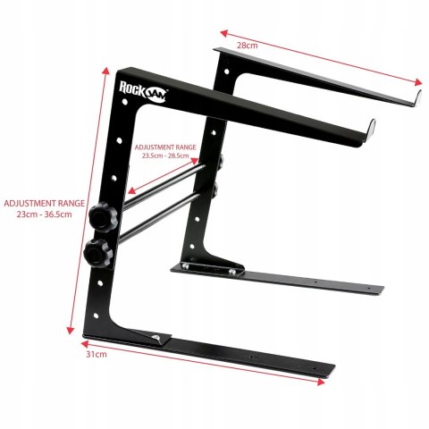 RockJam RJLP1 Regulowany Stojak Na Laptopa Czarny Kontroler DJ SOLIDNY