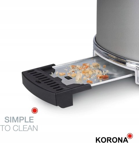 Toster Korona 21667 srebrny/szary 850 W