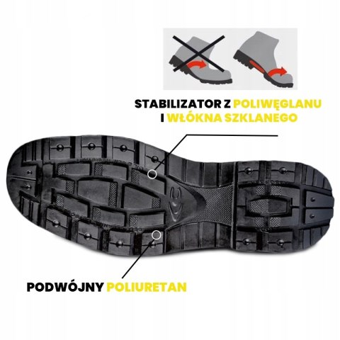 Trzewik robocze ochronne buty dla pilarza drwala COFRA WOODSMAN S3 rozm. 41