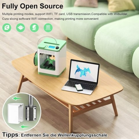 Drukarka 3D Tina2S z funkcją drukowania w chmurze przez Wi-Fi