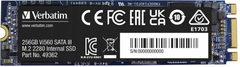Dysk SSD Verbatim Vi560 256GB M.2 2280 SATA III (560/520 MB/s) 49362