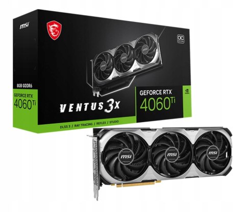 Karta graficzna MSI GeForce RTX 4060 Ti Ventus 3X E OC 8 GB
