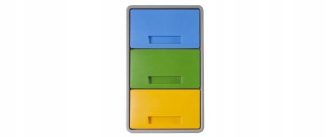 Potrójny Kosz Pojemnik do segregacji śmieci 40l