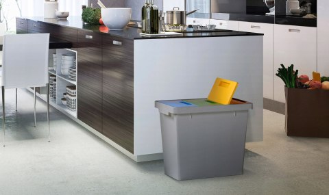 Potrójny Kosz Pojemnik do segregacji śmieci 40l