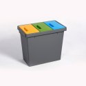 Potrójny Kosz Pojemnik do segregacji śmieci 40l