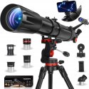Teleskop Astronomiczny HETEKAN 90900 900mm 240x Azymutalny Barlowa