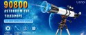 Teleskop Astronomiczny HETEKAN 90900 900mm 240x Azymutalny Barlowa