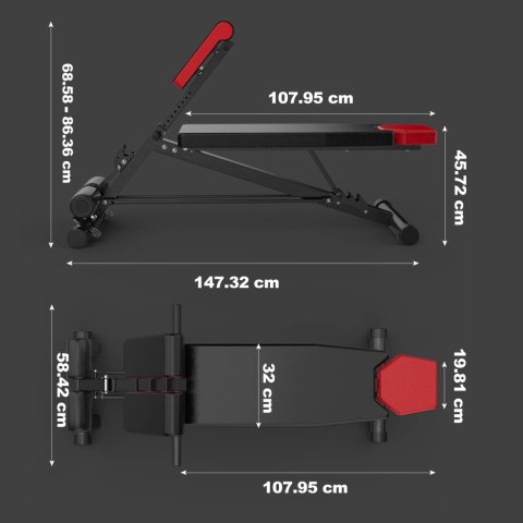 Wielofunkcyjna ławka treningowa skośna FF Finer Form
