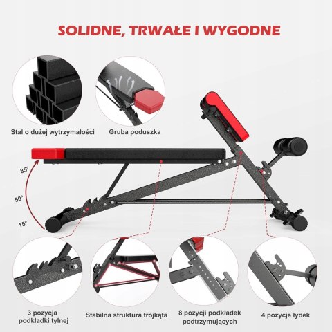 Wielofunkcyjna ławka treningowa skośna FF Finer Form