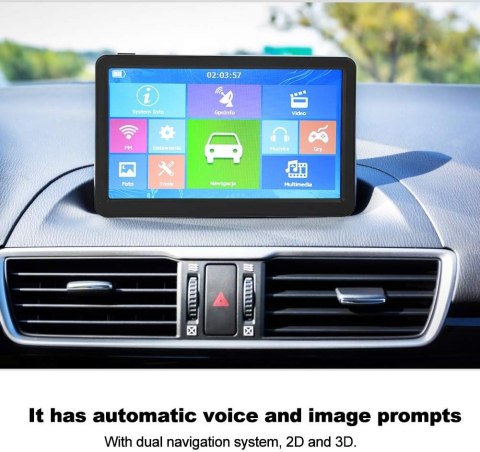 Aonerex Nawigacja GPS do samochodów osobowych i ciężarowych, 9 cali MAPY EU