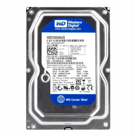 Dysk twardy Western Digital Caviar Blue WD2500AAJS 250GB SATA II 3,5"