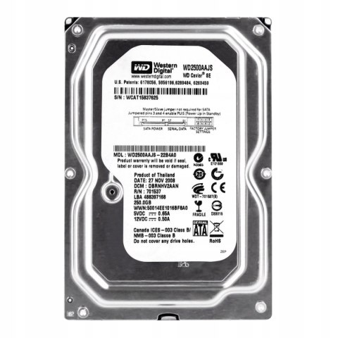 Dysk twardy Western Digital Caviar Blue WD2500AAJS 250GB SATA II 3,5"