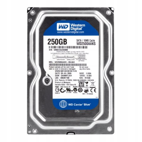 Dysk twardy Western Digital Caviar Blue WD2500AAKS 250GB SATA II 3,5"