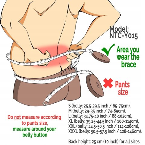 Neotech Care - Stabilizator pleców - regulowany pas wspierający - xl