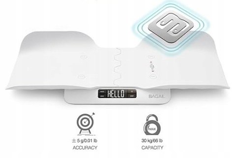 Waga Dla Niemowląt BAGAIL - Bezpieczna, Wygodna i Precyzyjna do 30 kg