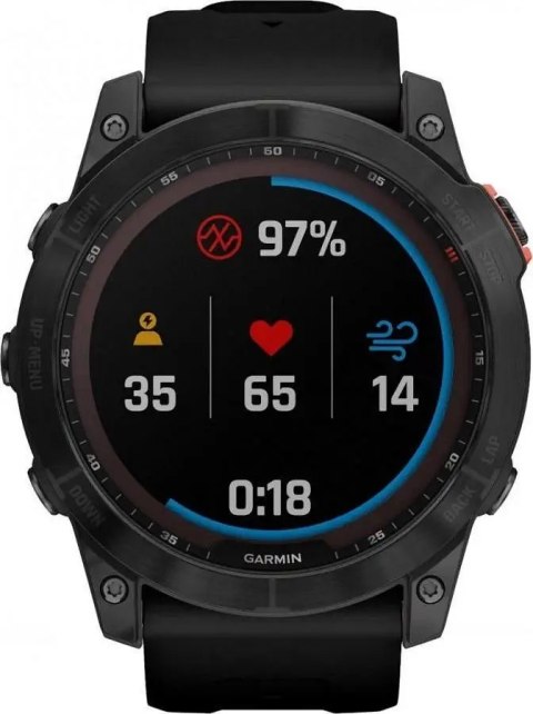 Zegarek sportowy Garmin Fenix 7X Sapphire Solar czarny