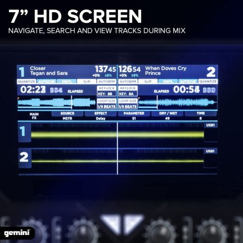 MIKSER DJ GEMINI SDJ-4000 4-KANAŁOWY BLACK