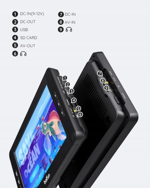 ODTWARZACZ SAMOCHODOWY MONITOR TELEWIZOR BOIFUN BFN-101 ZESTAW 2SZT 10.1CAL