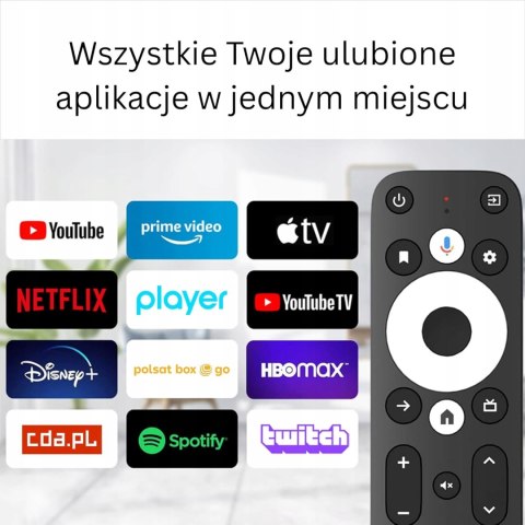 Smart TV Stick 4K HDR | Android TV 14 | Odtwarzacz z Asystentem Google