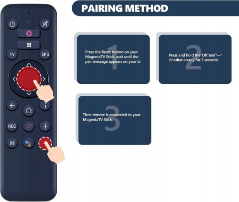 Zastępczy pilot głosowy do Telekom Magenta TV Stick WH211107F 40899565