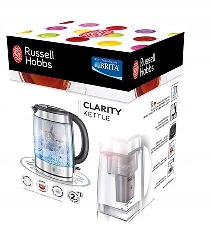 Czajnik elektryczny Russell Hobbs Clarity 20760-57 2200 W 1 l srebrny/szary