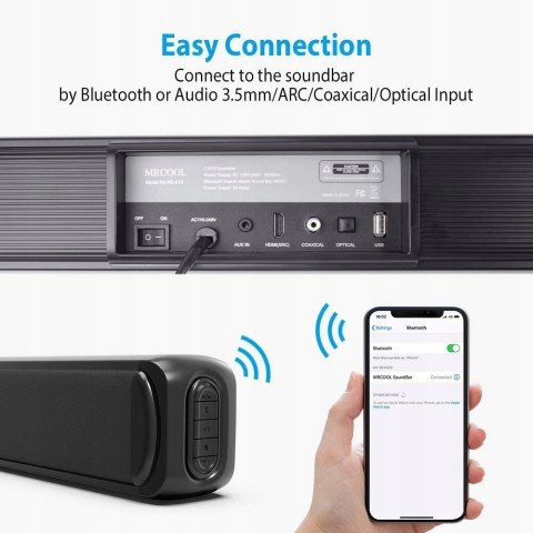 Soundbar Mrcool SB-001 2.0 30 W Bluetooth AUX OPT