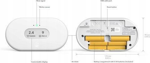 Airthings View Plus kompletny monitor radonu i jakości powietrza