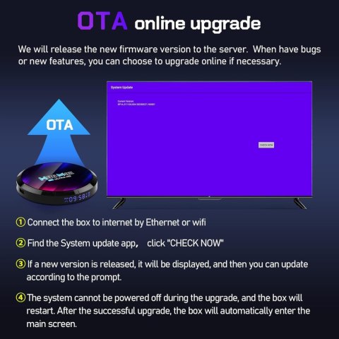 Dekoder TV H96MAX 4G 32G z systemem Android 13.0 i żyroskopem