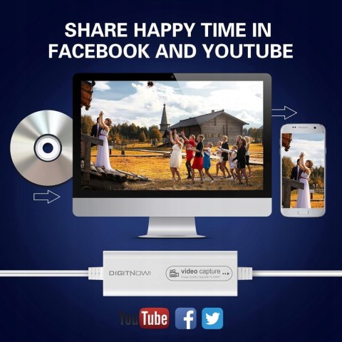 DIGITNOW! USB 2.0 Video Capture Card VHS VCR TV na DVD Converter