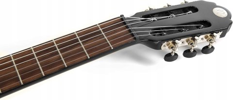 Gitara Klasyczna Akustyczna Navarrez NV162 4/4 Czarna 6 Strun 19 Progów