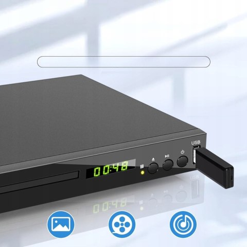 Kompatkowy Odtwarzacz DVD Blu-ray HD JOVELL 1080P - USB, HDMI, AV