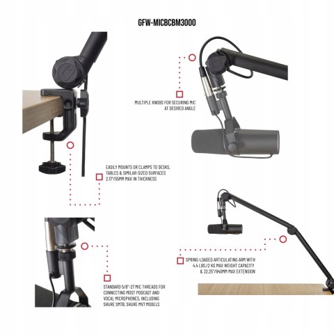 Kosz antywibracyjny do mikrofonu Gator GFW-MICBCBM-3000