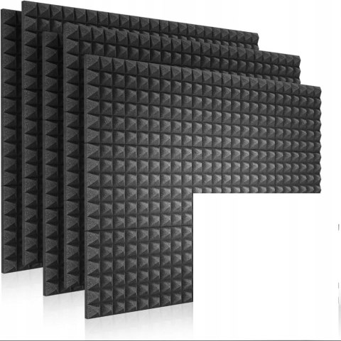 SVILINEK Zestaw 60 paneli akustycznych z pianki poliuretanowej 2"x12"x12"