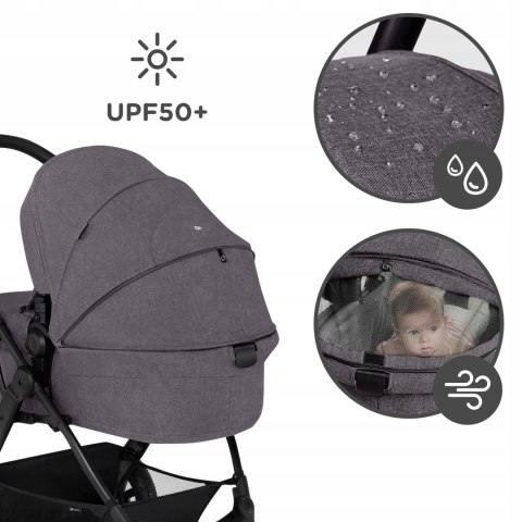 Wózek 3w1 Kinderkraft XMOOV DARK GREY