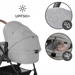 Wózek wielofunkcyjny 3w1 Kinderkraft XMOOV Gondola Spacerówka Jasnoszary